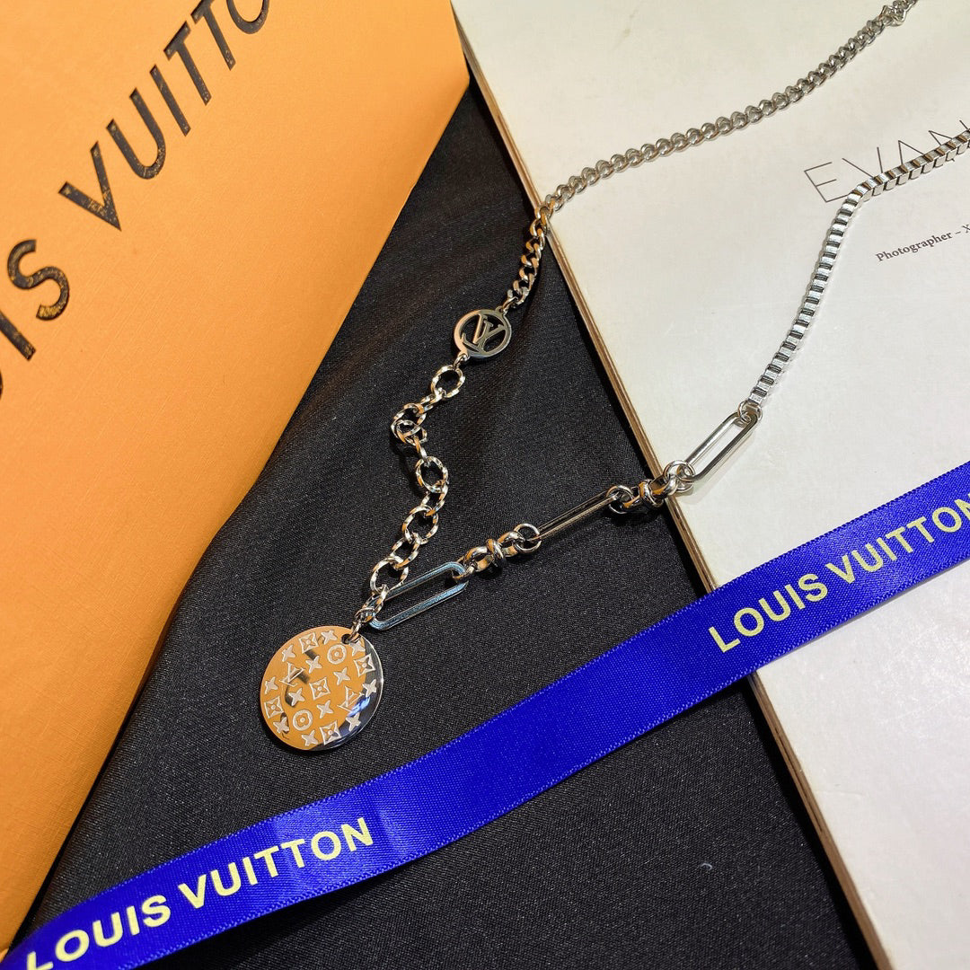 Titanium Steel L-Shaped Necklace 1025092220