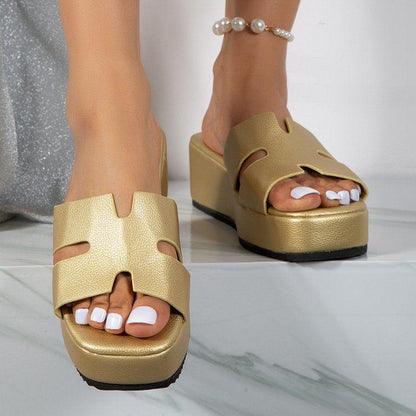 New Elevated Slio Thick Bottom Fashionable All-match Sandals 1024040309