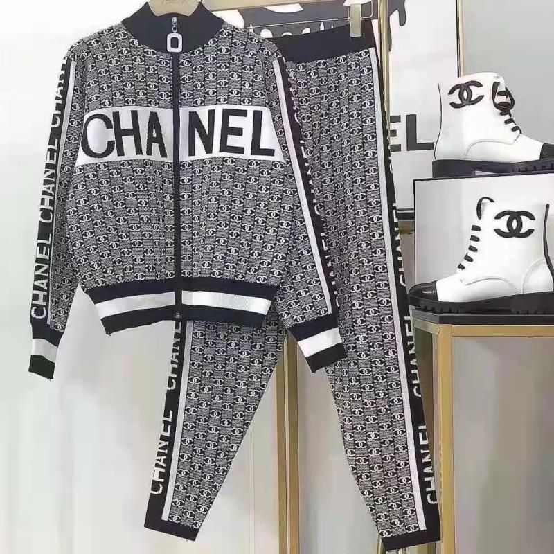 Fashion knitted casual cardigan two-piece set PF1023101324