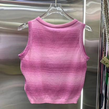 New fashion and versatile gradient knitted vest 1024022309