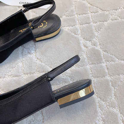 The latest catwalk style bow half package flat sandals 1824041601