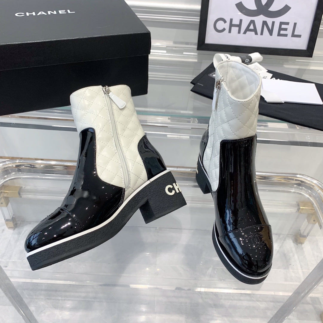 CNL fashionable rhombus leather boots 0724102317