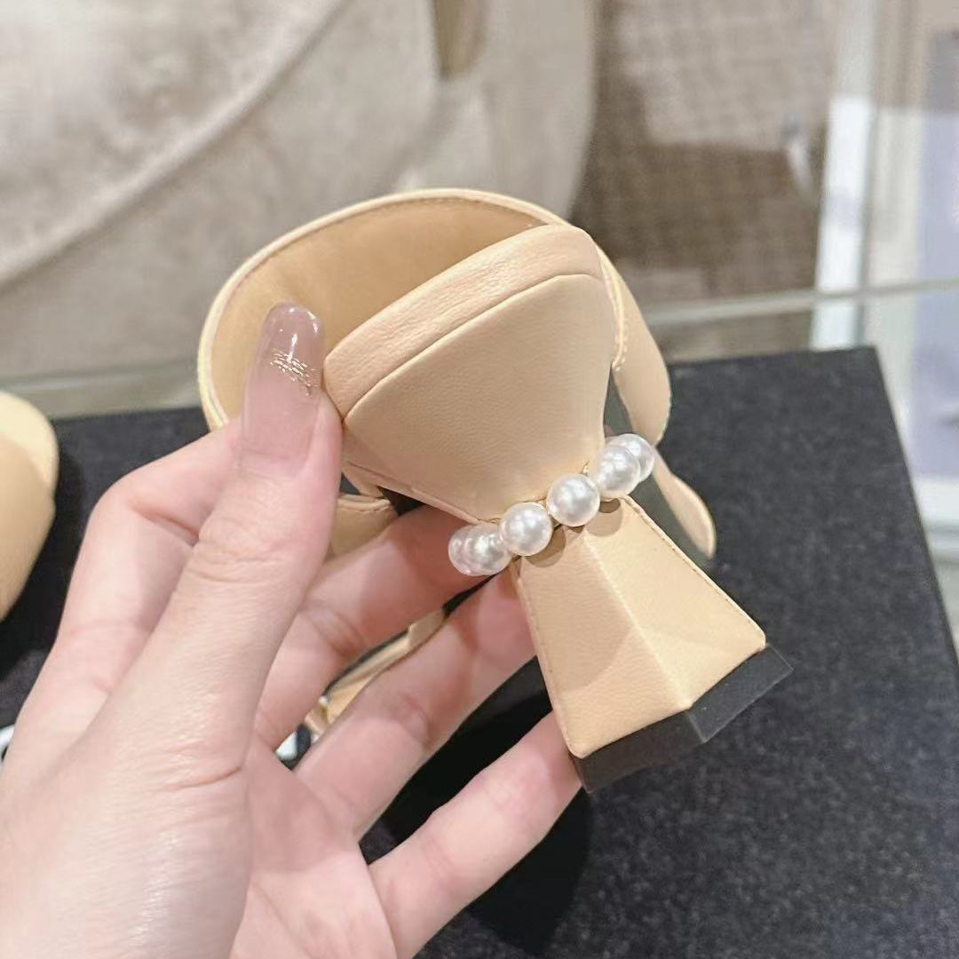 CNL Mary Jane exquisite pearl hot diamond combination high heels 1824061802