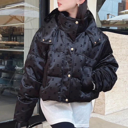 Short hooded down jacket 1024102902