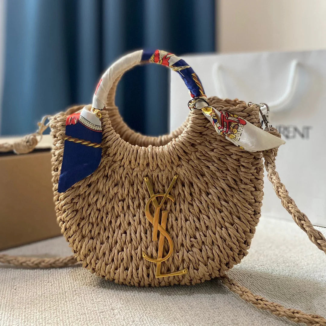 Fashion holiday style handwoven vegetable basket straw bag 1024041001