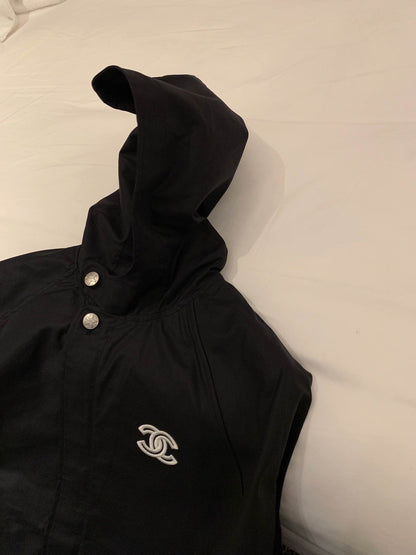 hooded silhouette trench coat XC0823092726