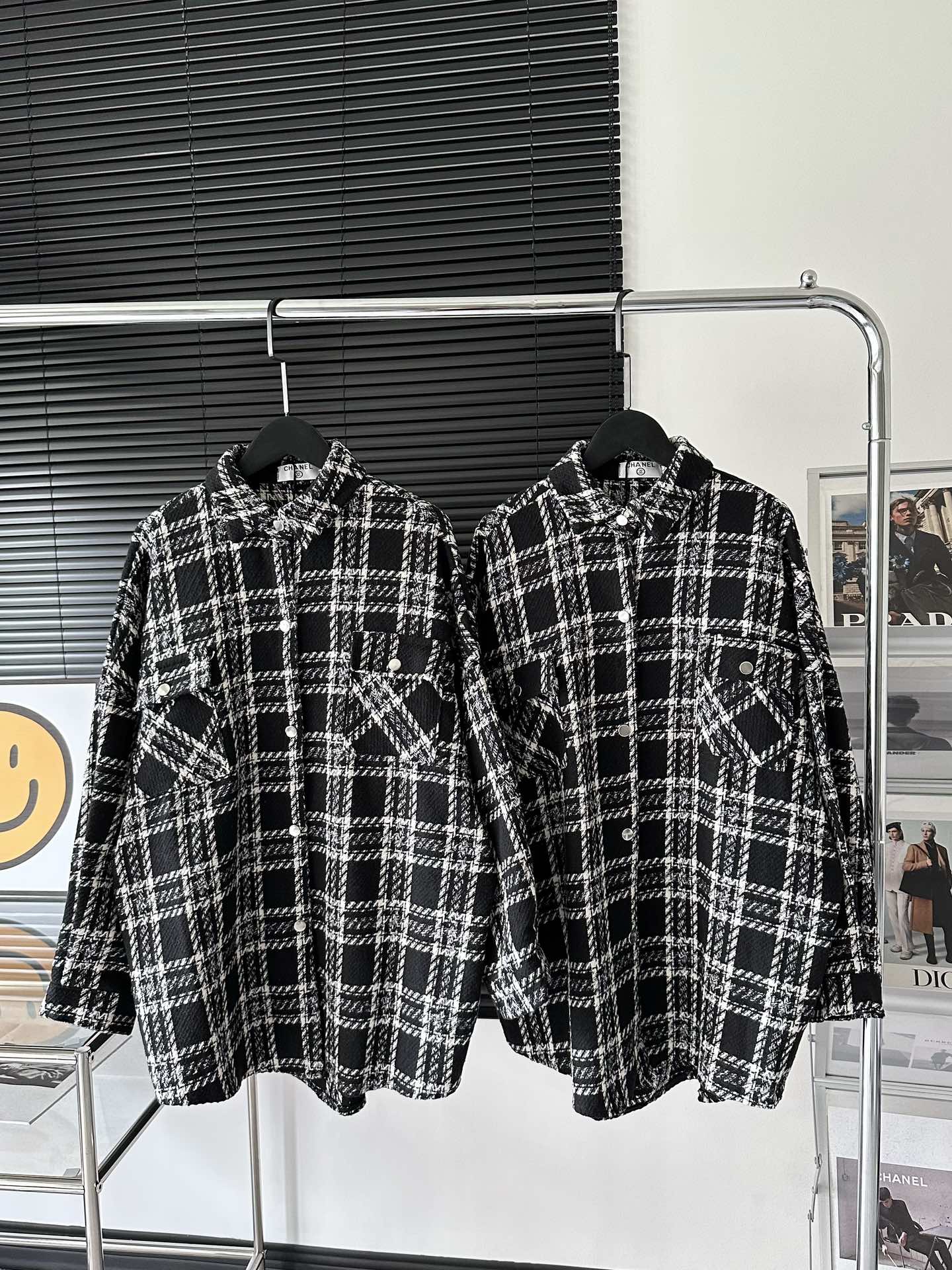 Plaid small fragrant style woven jacket thick coat XC0823092724