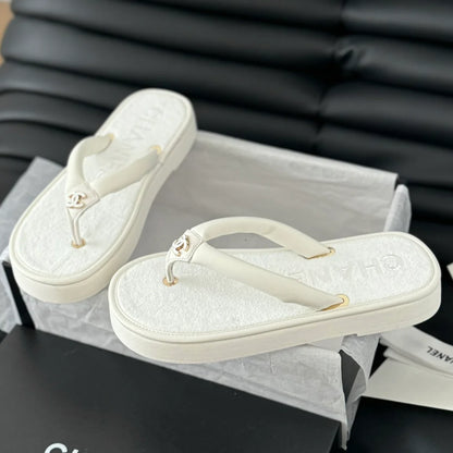 New Velvet Thick Bottom Flip Flops 1025050705