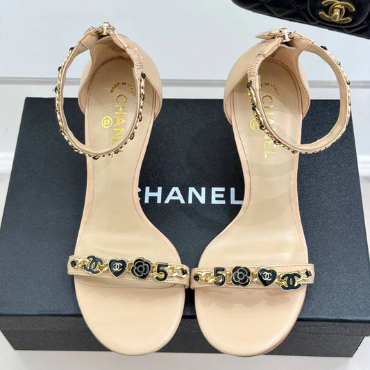 New hardware chain high-heeled sandals 1025042326