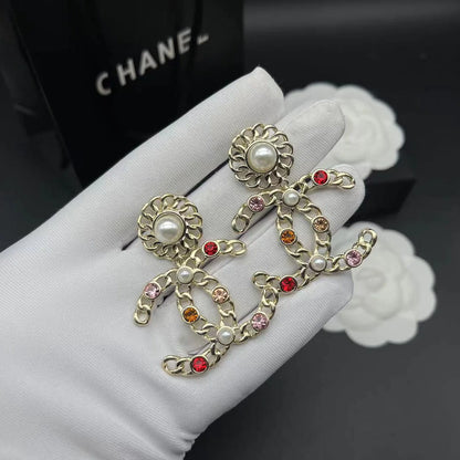 Fashionable Tassel Full Diamond Earrings 1024010313