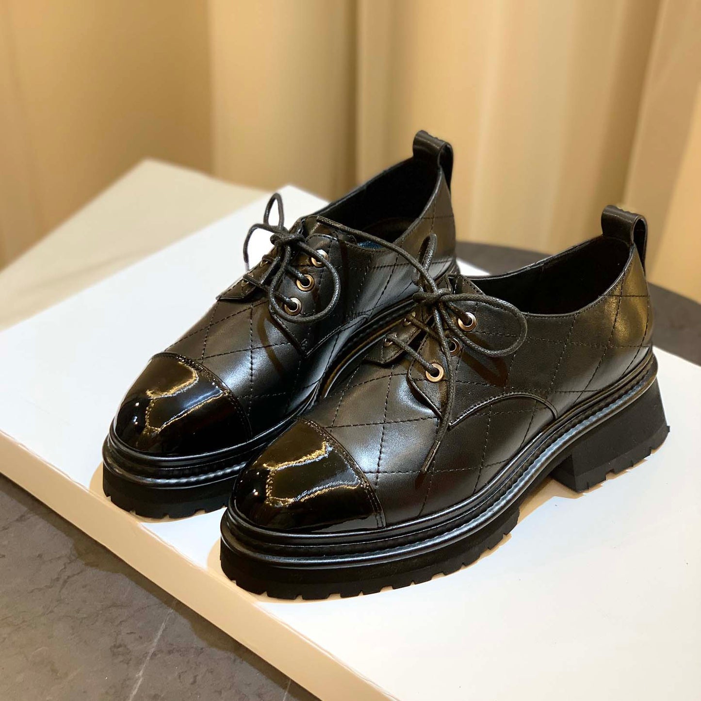 2023 autumn and winter new products Paris catwalk style rhombic chunky heel boots series  XC1523081703