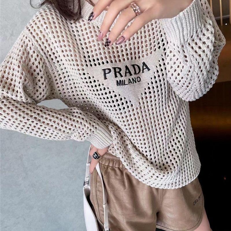 New hollow out knit sweater loose and versatile long sleeved pullover 1024030808