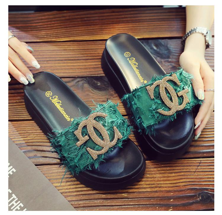 New Summer Fashion All-match Platform Slippers 1024062819