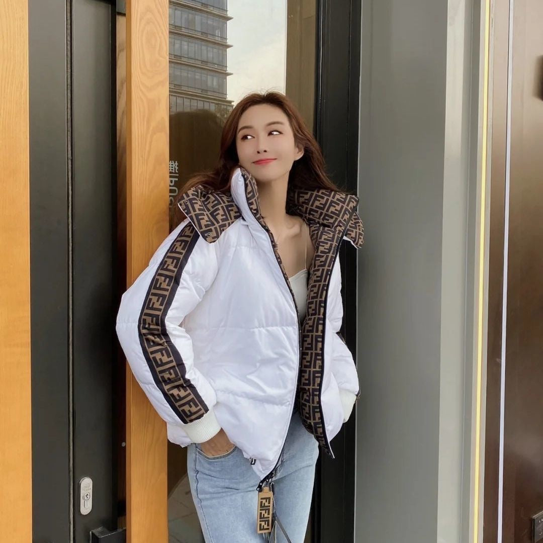 2023 New autumn and winter double-sided down jackets for men and women, loose casual plus velvet warm hooded jackets XC1523092002