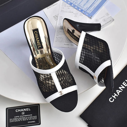 New Mesh Spliced High Heel Sandals 1024070124