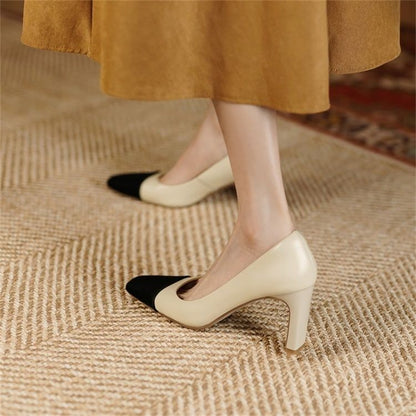 Fashion trend genuine leather high heels PD10060901