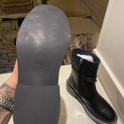 CNL rhombus metal chain boots 1824092702