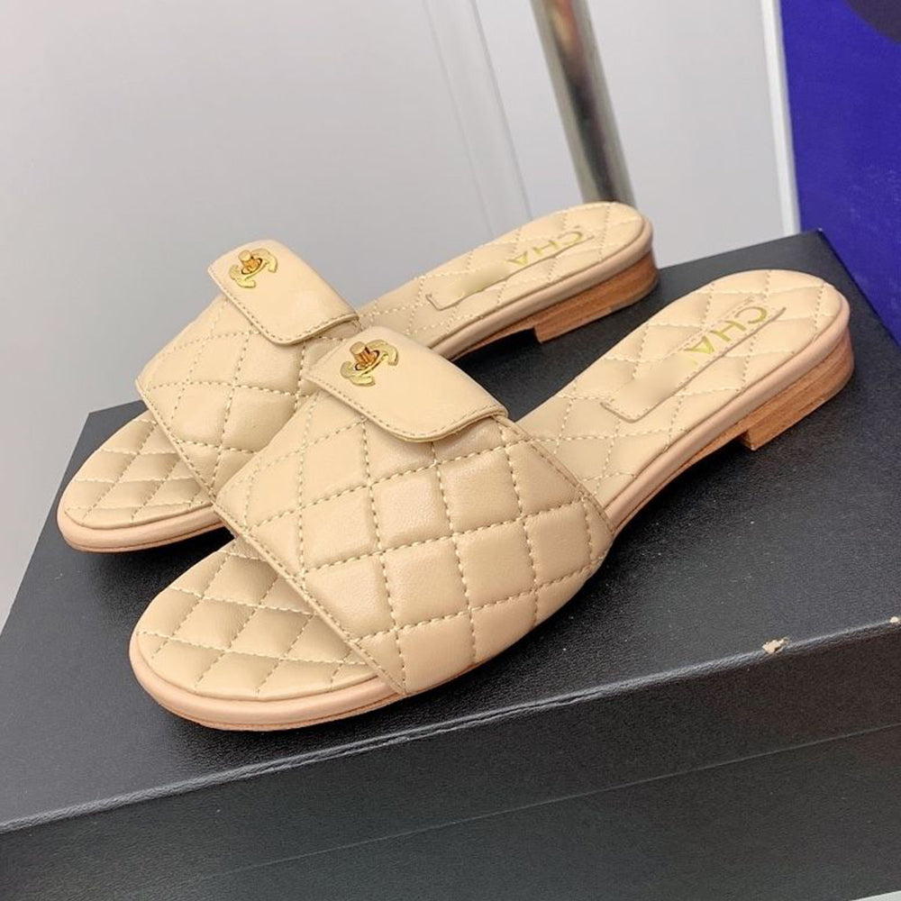 Fashion flat bottomed round toe slippers PD10061510