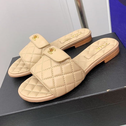 Fashion flat bottomed round toe slippers PD10061510