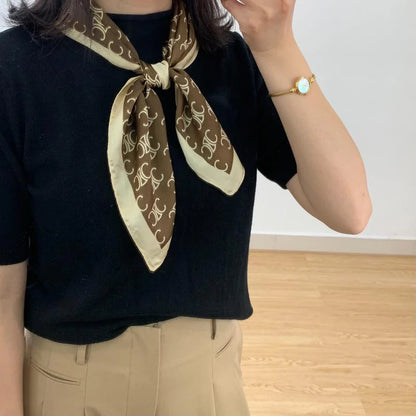 New French Retro Presbyterian Satin Scarf 1024051517
