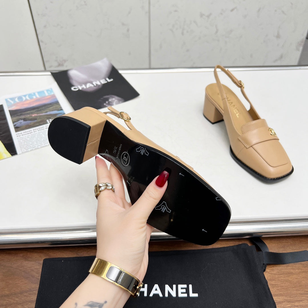 Chane1 top fashion classic flat toe thick heels 0724030818