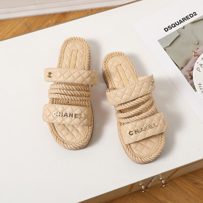 CNL knotted diamond thick-soled slippers 0724060602