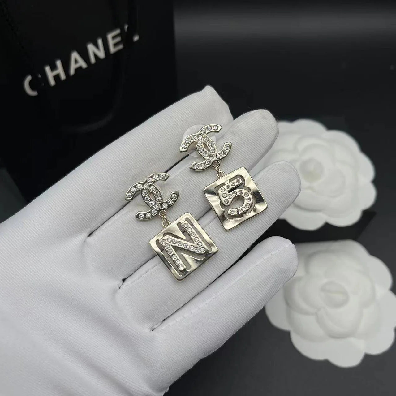 Fashionable Tassel Full Diamond Earrings 1024010313