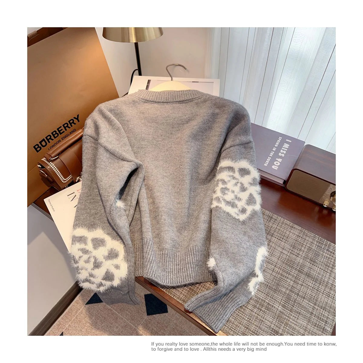 Small Fragrant Style Camellia Women's Autumn And Winter Sweater -PD052023122803