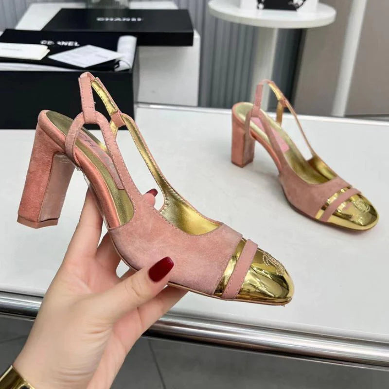 New High Heels Mary Jane Square Toe Sandals  1024031804