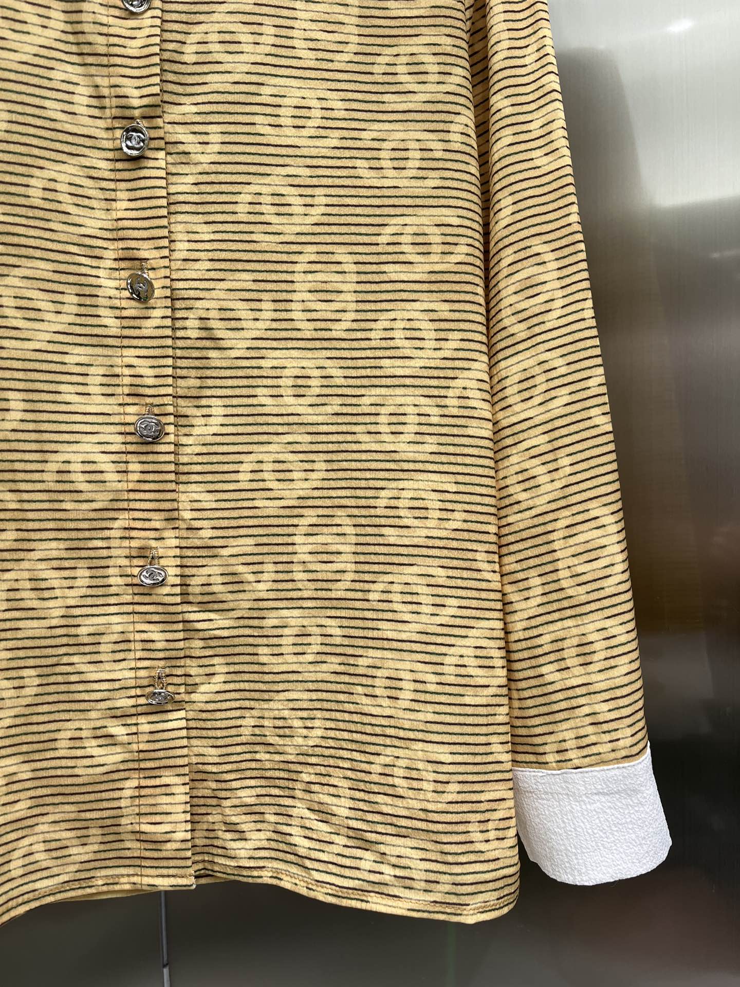 Printed striped long-sleeved shirt XC1823091904