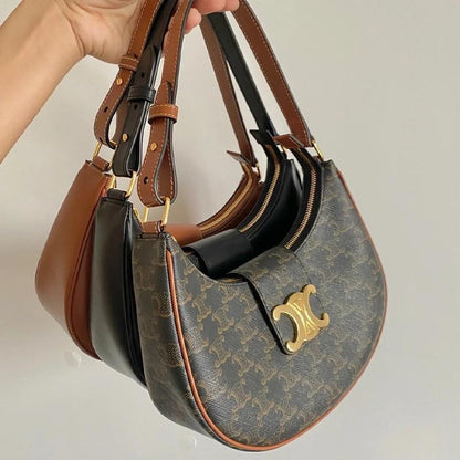 New Vintage Old Flower Portable Crescent Bag 1024041126