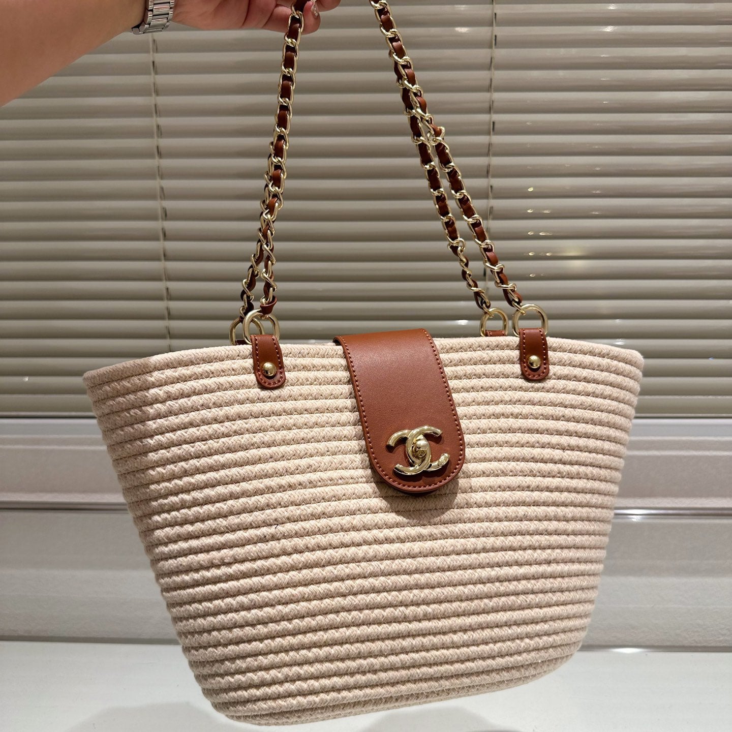 CNL summer woven leather handbag 0724041120