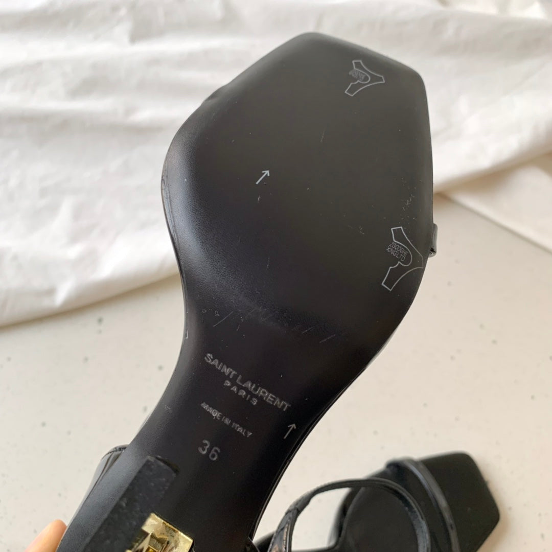 YSL classic one-strap high-heeled sandals 0725032414