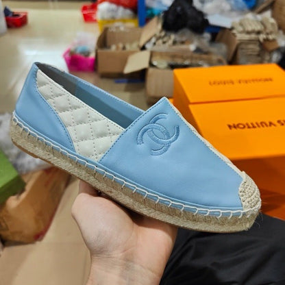 Fashion new leather straw woven fisherman's shoes PD10063023