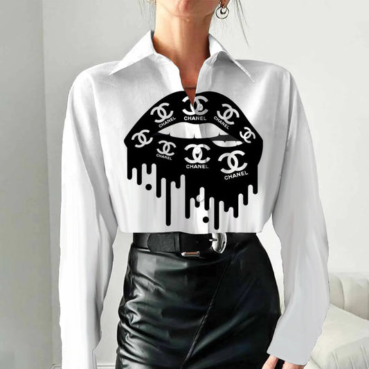 High quality fashion versatile printed long sleeve shirt 3D1024051525