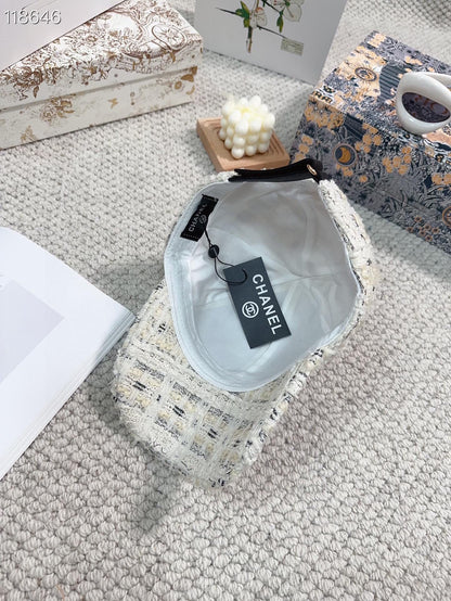 Woolen fabric small fragrant style baseball cap XC0823110804