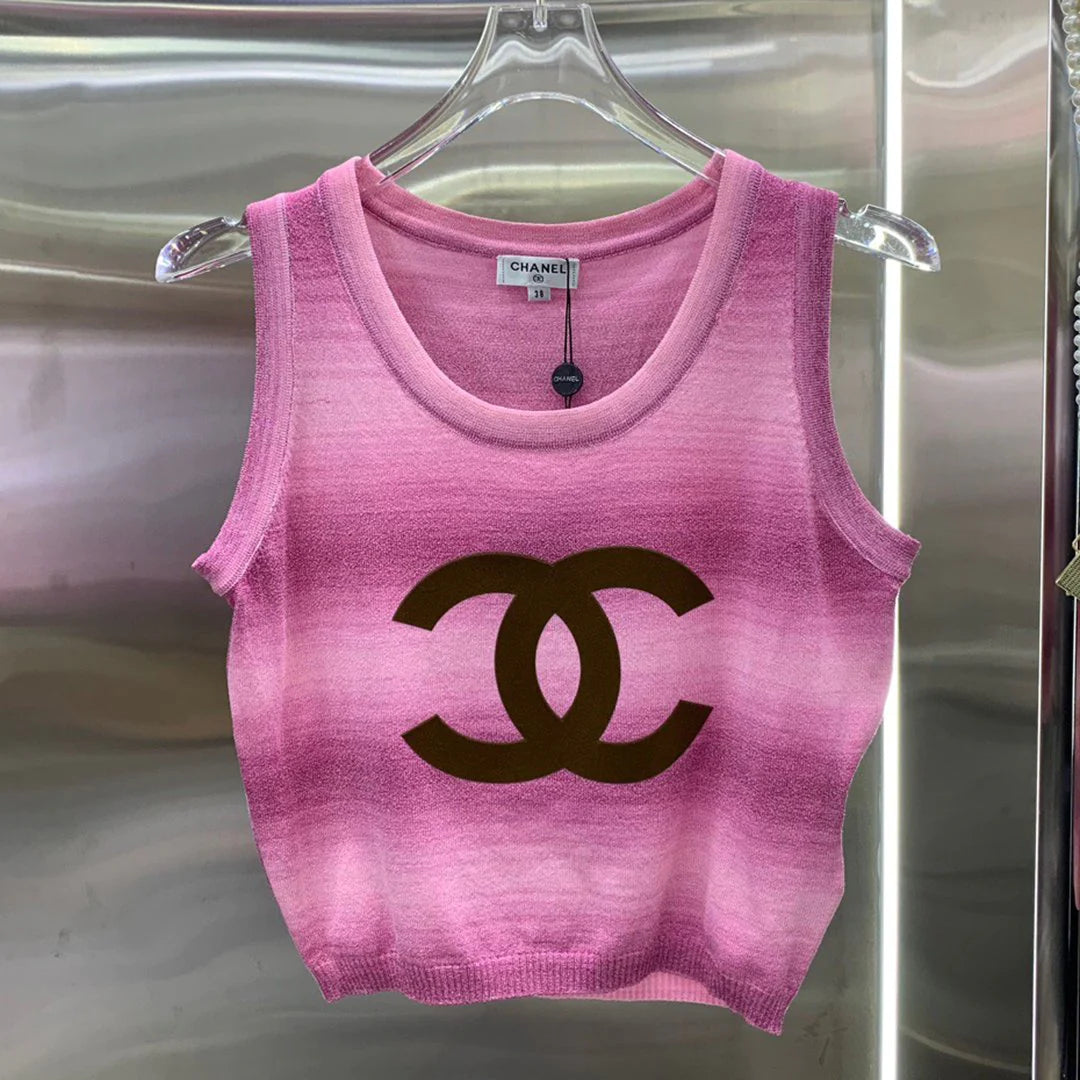 New fashion and versatile gradient knitted vest 1024022309