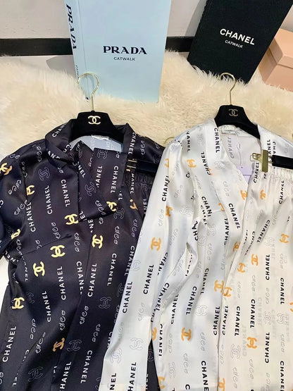 Premium Satin Print Shirt Trousers Suit 1024050910