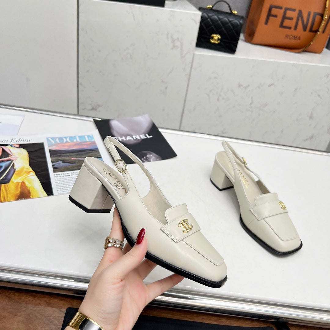 Chane1 top fashion classic flat toe thick heels 0724030818