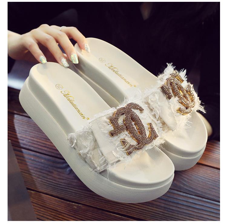 New Summer Fashion All-match Platform Slippers 1024062819