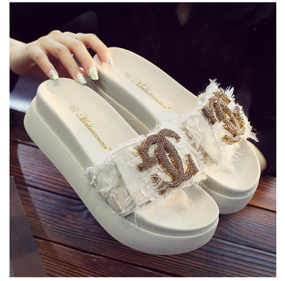 New Summer Fashion All-match Platform Slippers 1024062819