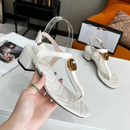 New Women's Sandals Double G Buckle Outer Wear All-match 1024031807