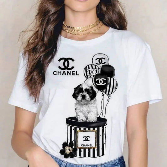 Summer Fashion Print T-shirt 3D1024042305