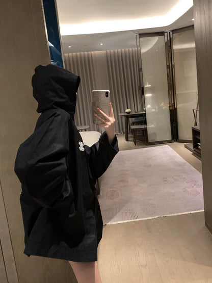 hooded silhouette trench coat XC0823092726