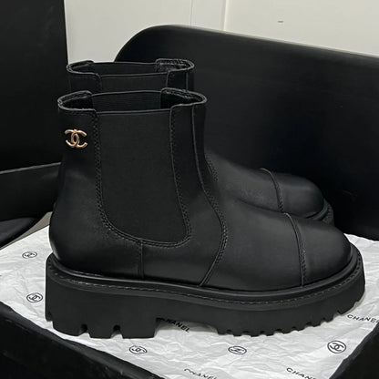 New hundred matching thick bottom short boots 1024121929