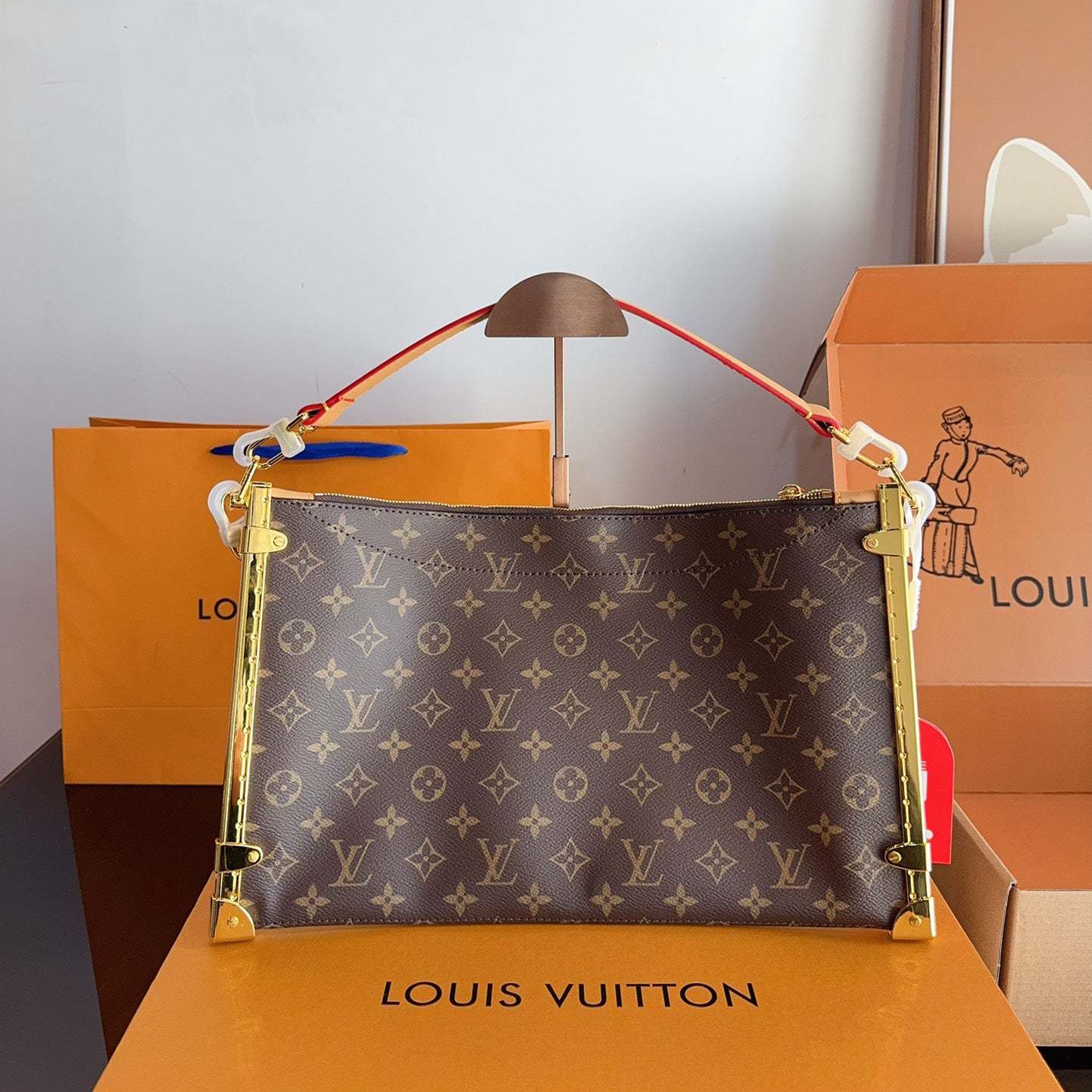 V fashion luckytrunk print shoulder bag 0724102201