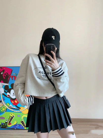 Casual Versatile Long Sleeved Set Hooded 1024022621