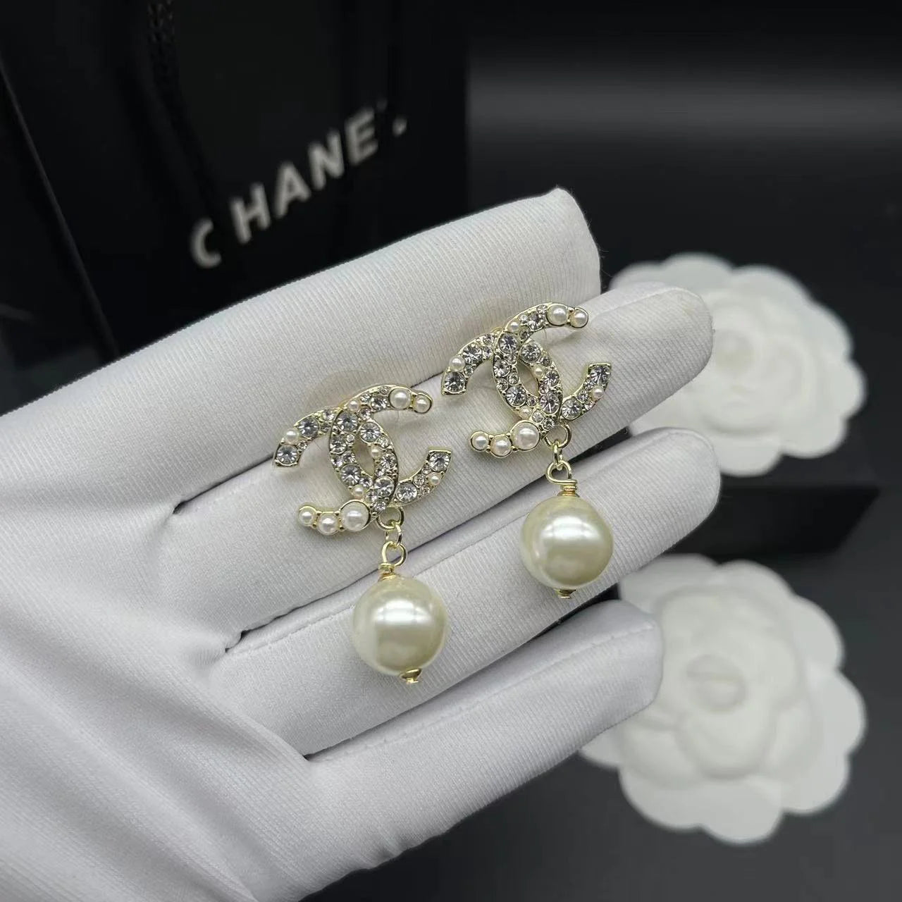 Fashionable Tassel Full Diamond Earrings 1024010313