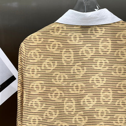 Printed striped long-sleeved shirt XC1823091904