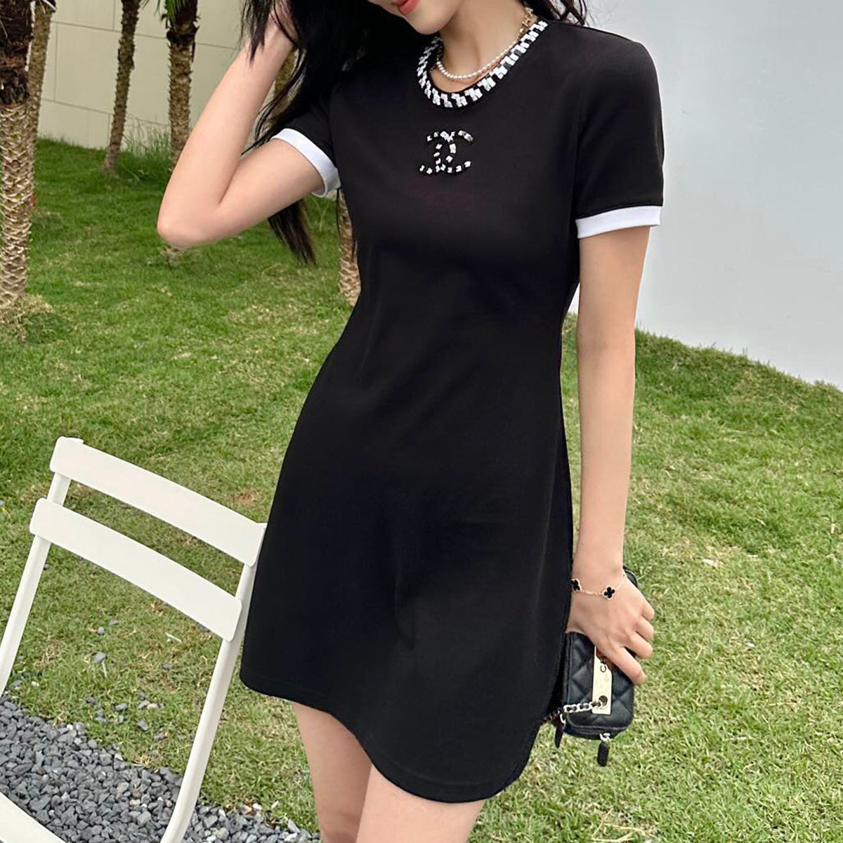 New heavy industry beaded dress MM10041349